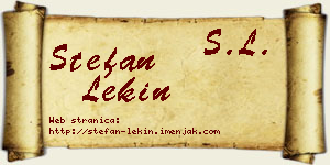 Stefan Lekin vizit kartica